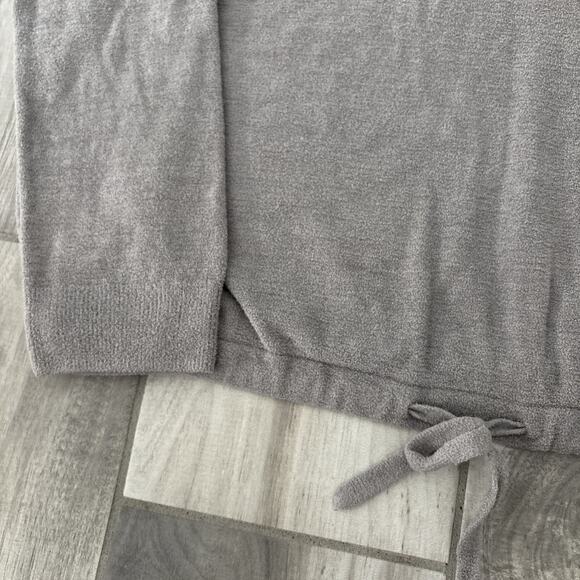 Barefoot Dreams Women's Pullover Sweater Cozychic Lite Size L Gray Scoop Neck - Picture 3 of 8